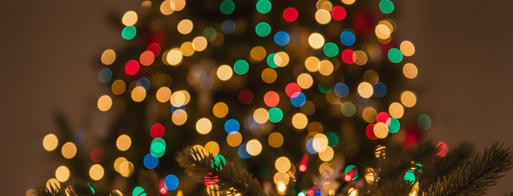 bokeh christmas lights Boston